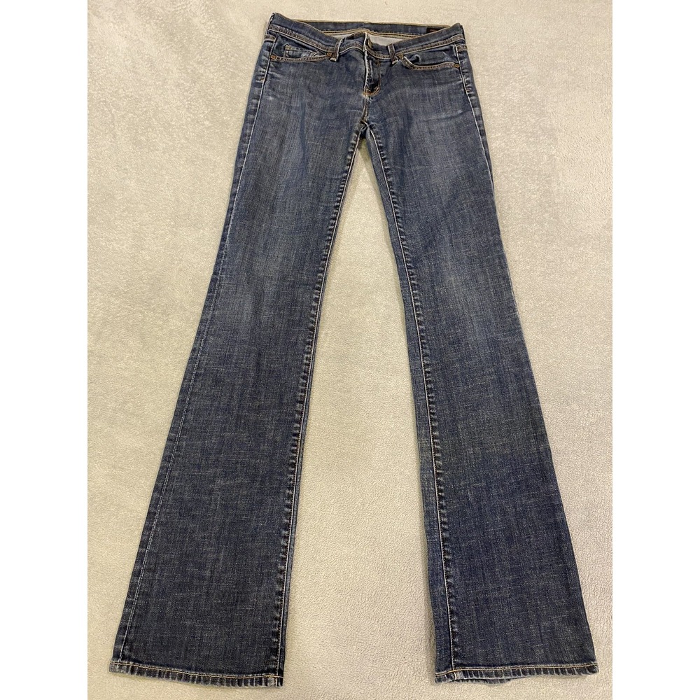 Citizens Of Humanity Dark Wash Flare Blue Jeans Size 29 Long 31x35.5 Distressed